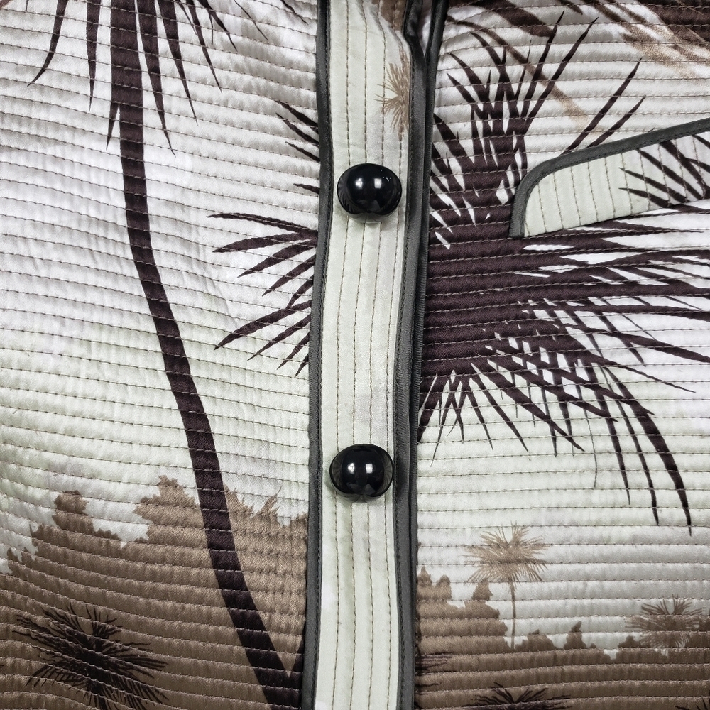 Proenza Schouler 100% silk palm tree print evening Jacket size 4 - Picture 6 of 10